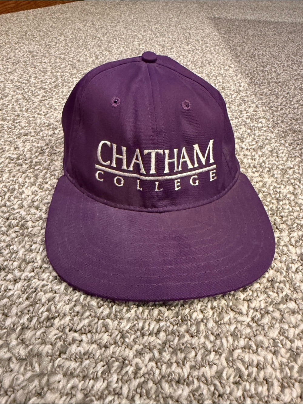Vintage Chatham College Purple Snapback Hat
